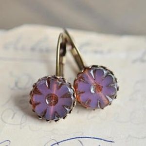 Rose Pink Neo Vintage Earrings